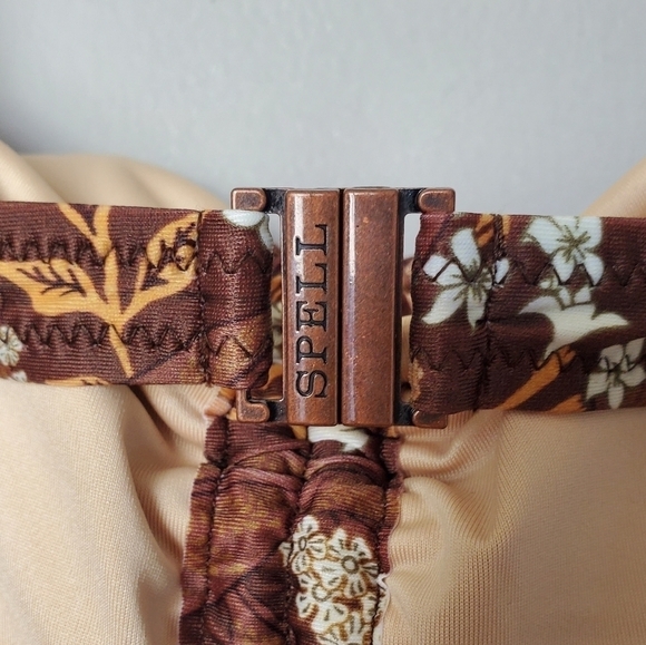 NWT SPELL Bianca Ruched One Piece XS - Picture 8 of 11